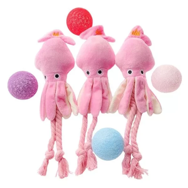 Octopus Plush Dog Toy