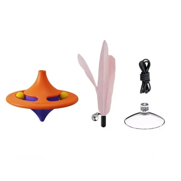 Interactive Gyroscopic Feather Cat Toy - Image 2