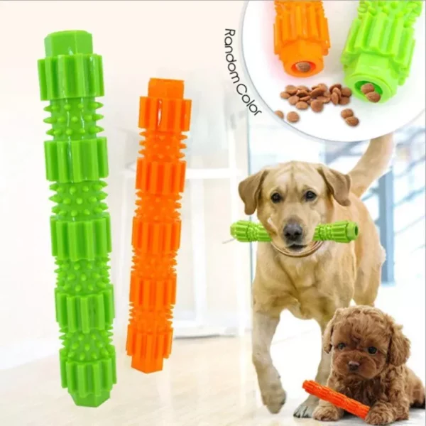 Durable Squeaky Dog Chew Toy – Treat Dispenser & Teeth Cleaner for Aggressive Chewers