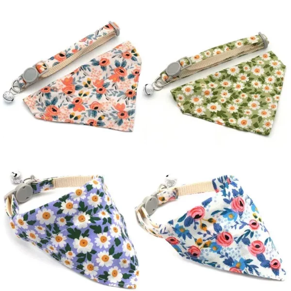 Adjustable Daisy Charm Pet Collar for Cats and Small Dogs - Image 2