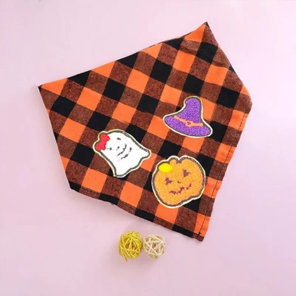 Halloween Checkered Bandana for Dogs and Cats - Image 3