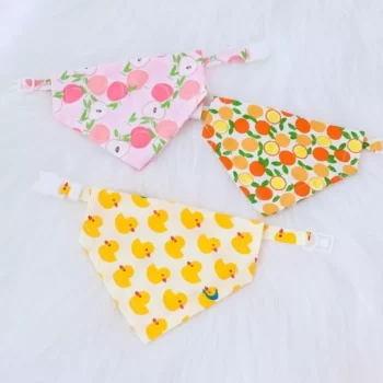 Adjustable Fruit Print Pet Bandanas