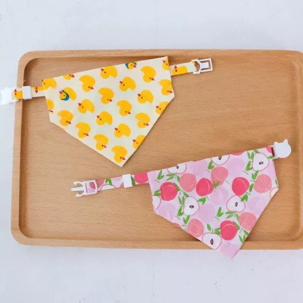 Adjustable Fruit Print Pet Bandanas