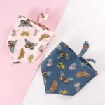 Charming Butterfly Print Pet Bandana