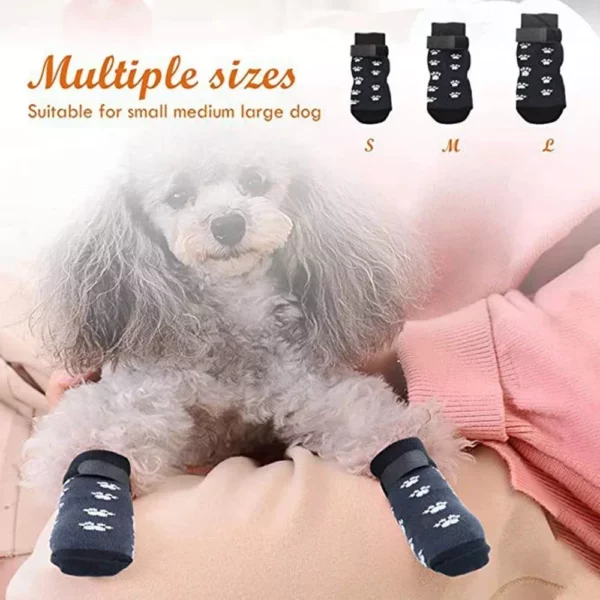 Pet Dog Socks 4PCS – Anti-Slip Paw Protector for Small to Medium Breeds