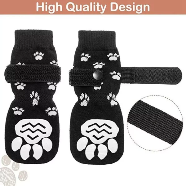 Pet Dog Socks 4PCS - Anti-Slip Paw Protector for Small to Medium Breeds - Image 4