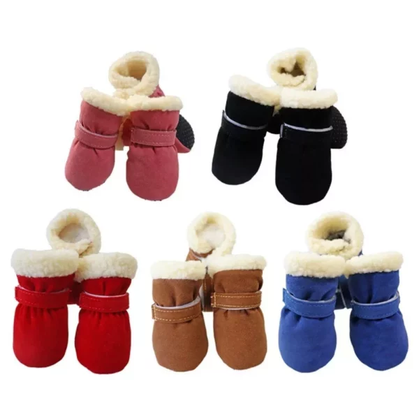 4pcs/set Waterproof Non-Slip Winter Pet Dog Shoes for Small Cats, Puppy, Chihuahua