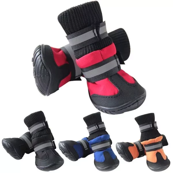 Stylish Winter Dog Boots – Warm Fleece-Lined Waterproof Shoes for Small Breeds