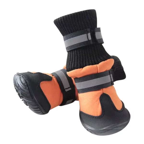 Stylish Winter Dog Boots – Warm Fleece-Lined Waterproof Shoes for Small Breeds