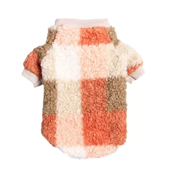 Chic Plaid Fleece Pullover Sweater for Small Dogs and Cats