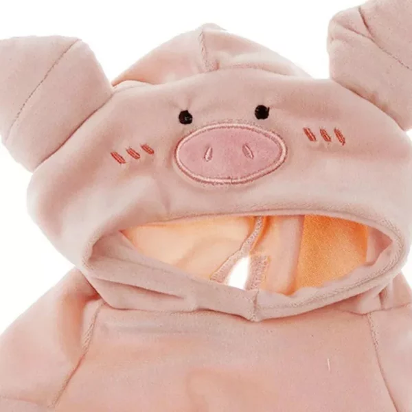 Pig Head Hoodie Jumpsuit for Dogs – Adorable Plush Costume for French Bulldogs, Teddy & More