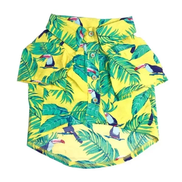 Floral Summer Pet Shirts in Hawaiian Style for Small Dogs and Cats - Image 2