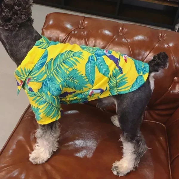 Floral Summer Pet Shirts in Hawaiian Style for Small Dogs and Cats - Image 4