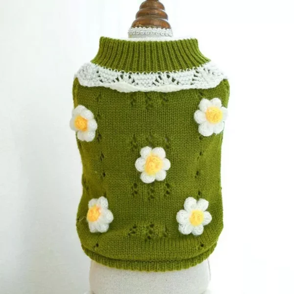 Floral Warm Sweater for Small Dogs and Cats