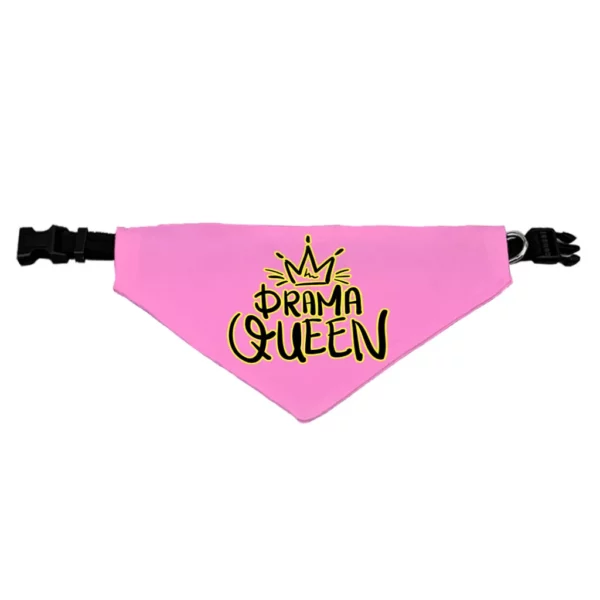 Drama Queen Pet Bandana Collar – Funny Scarf Collar – Themed Dog Bandana