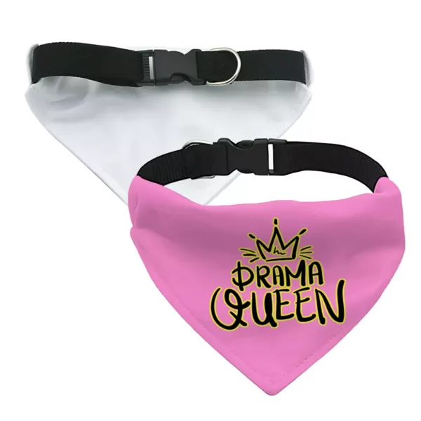 Drama Queen Pet Bandana Collar – Funny Scarf Collar – Themed Dog Bandana