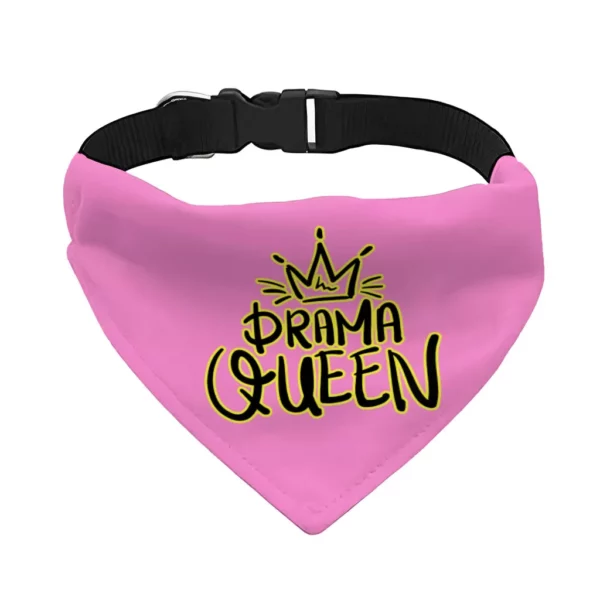 Drama Queen Pet Bandana Collar – Funny Scarf Collar – Themed Dog Bandana