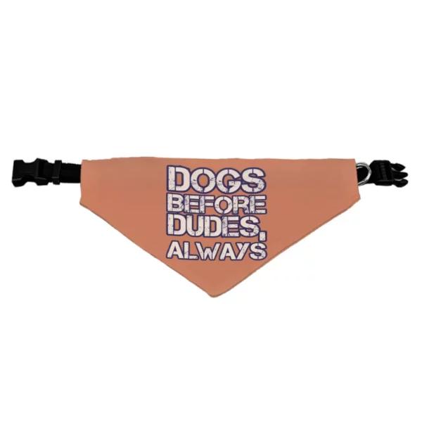 Dogs Before Dudes Pet Bandana Collar – Dog Theme Scarf Collar – Funny Dog Bandana