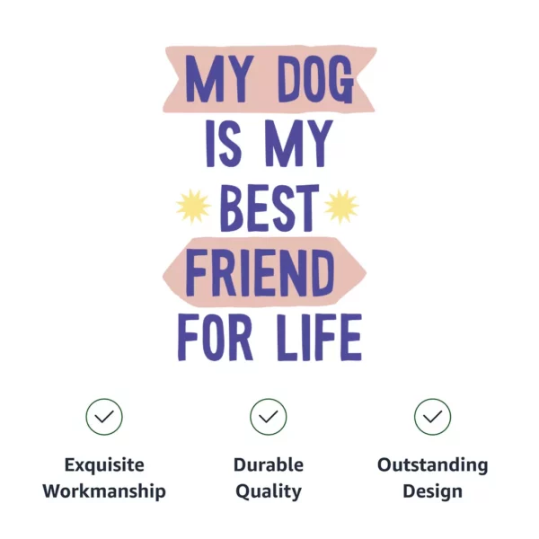 My Dog Is My Best Friend Pet Bandana Collar – Cute Scarf Collar – Art Dog Bandana