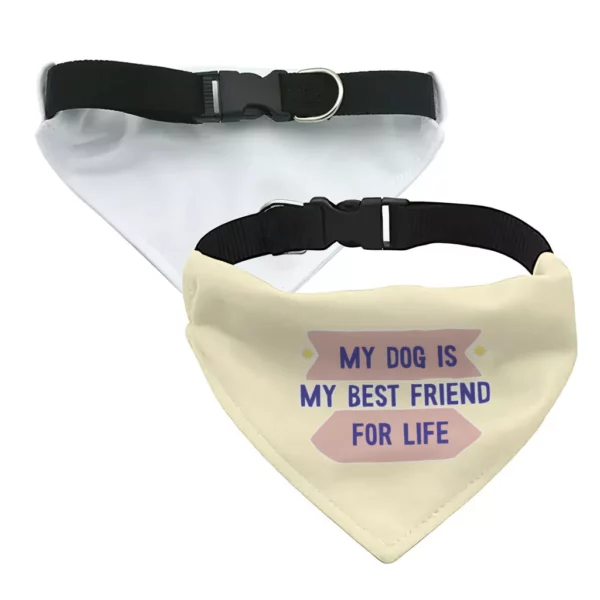 My Dog Is My Best Friend Pet Bandana Collar – Cute Scarf Collar – Art Dog Bandana