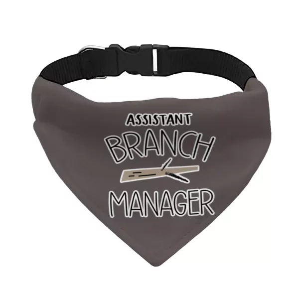 Assistant Branch Manager Pet Bandana Collar – Minimalist Scarf Collar – Print Dog Bandana