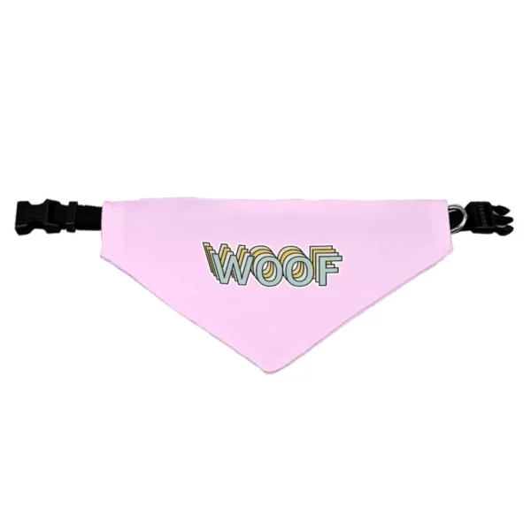 Woof Pet Bandana Collar - Word Art Scarf Collar - Beautiful Dog Bandana - Image 3