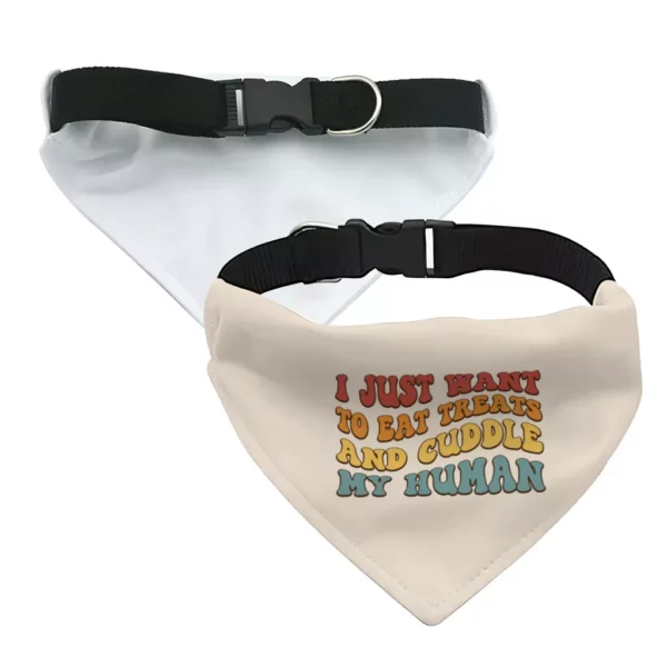 Cuddle My Human Pet Bandana Collar - Unique Scarf Collar - Print Dog Bandana - Image 4