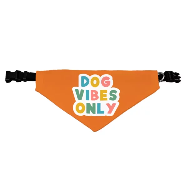 Dog Vibes Only Pet Bandana Collar – Word Art Scarf Collar – Cute Dog Bandana