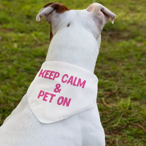 Best Keep Calm Pet Bandana Collar – Trendy Scarf Collar – Cool Dog Bandana