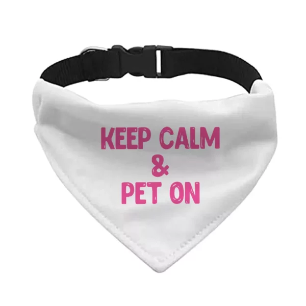 Best Keep Calm Pet Bandana Collar – Trendy Scarf Collar – Cool Dog Bandana