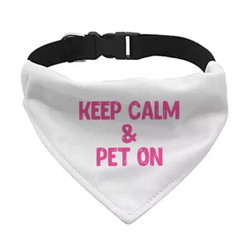 Best Keep Calm Pet Bandana Collar – Trendy Scarf Collar – Cool Dog Bandana