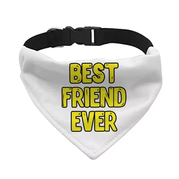 Best Friend Ever Pet Bandana Collar – Cute Design Scarf Collar – Best Print Dog Bandana