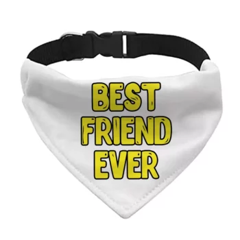 Best Friend Ever Pet Bandana Collar – Cute Design Scarf Collar – Best Print Dog Bandana