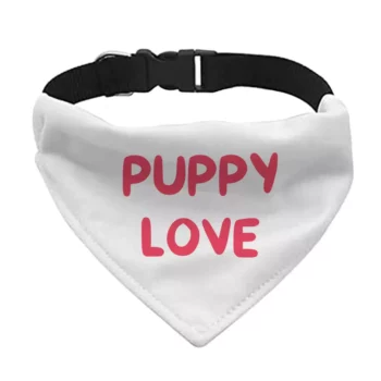 Puppy Love Pet Bandana Collar – Kawaii Scarf Collar – Best Print Dog Bandana