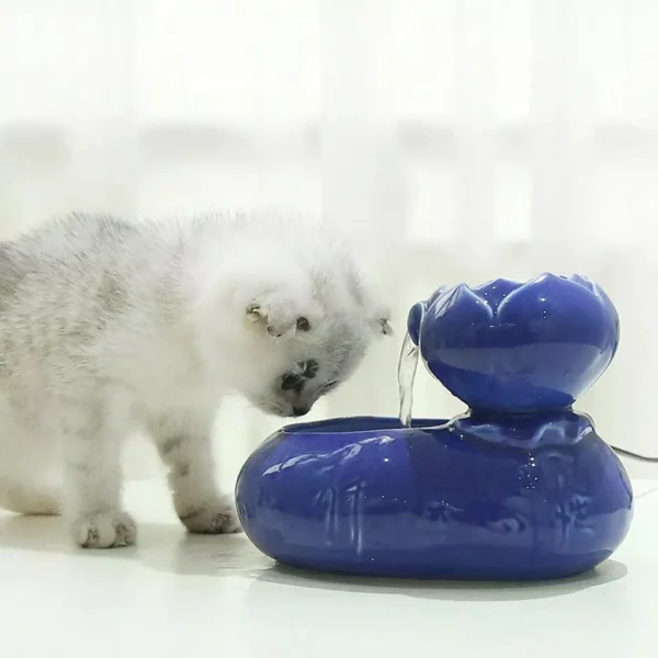 Deluxe Ceramic Cat Water Fountain