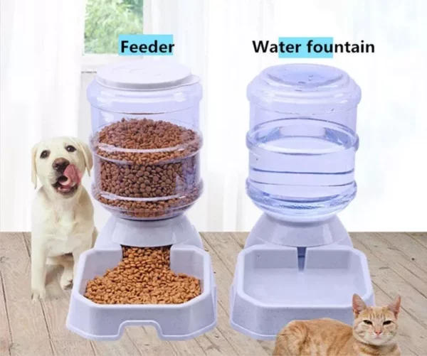 3.8L Large-Capacity Automatic Pet Feeder and Water Dispenser for Dogs and Cats