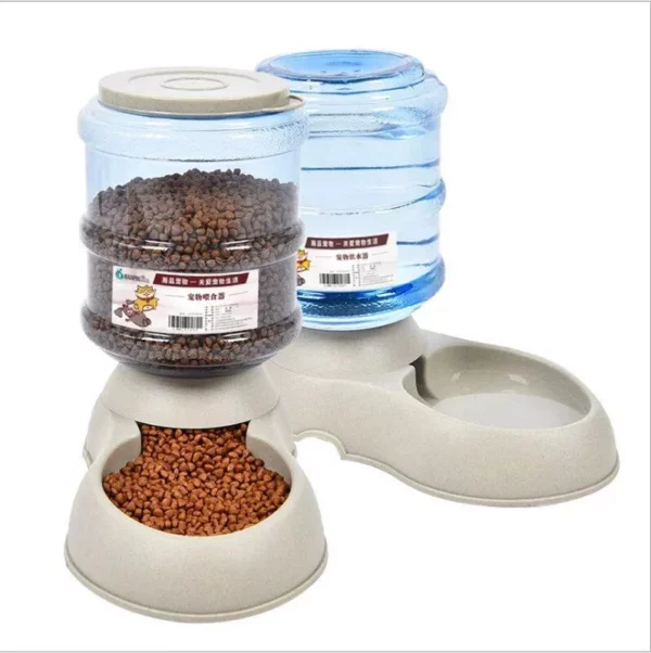 3.8L Large-Capacity Automatic Pet Feeder and Water Dispenser for Dogs and Cats