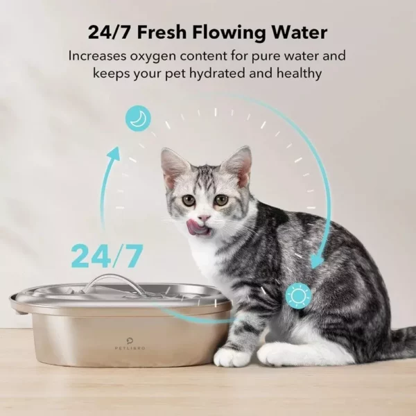 Stainless Steel Cat Water Fountain - Image 4