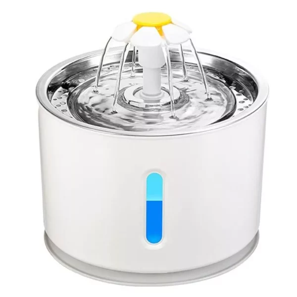 2.4L Stainless Steel LED Cat & Dog Water Fountain with Auto Power Off - Image 2