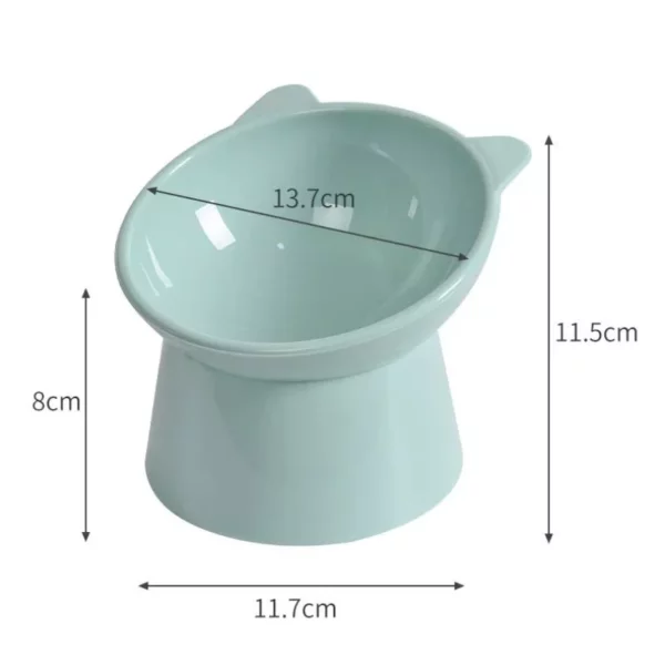 Ergonomic High-Foot Pet Bowl for Cats & Dogs