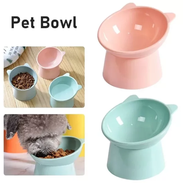 Ergonomic High-Foot Pet Bowl for Cats & Dogs - Image 2