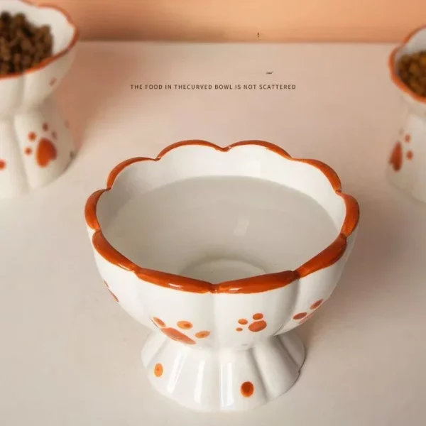 Elevated Ceramic Cat Bowl