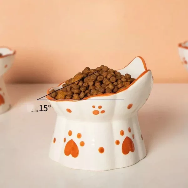 Elevated Ceramic Cat Bowl