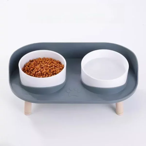 Ergonomic Dual-Bowl Pet Feeder for Cats & Dogs