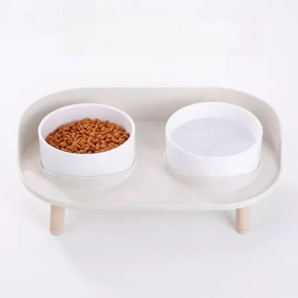 Ergonomic Dual-Bowl Pet Feeder for Cats & Dogs