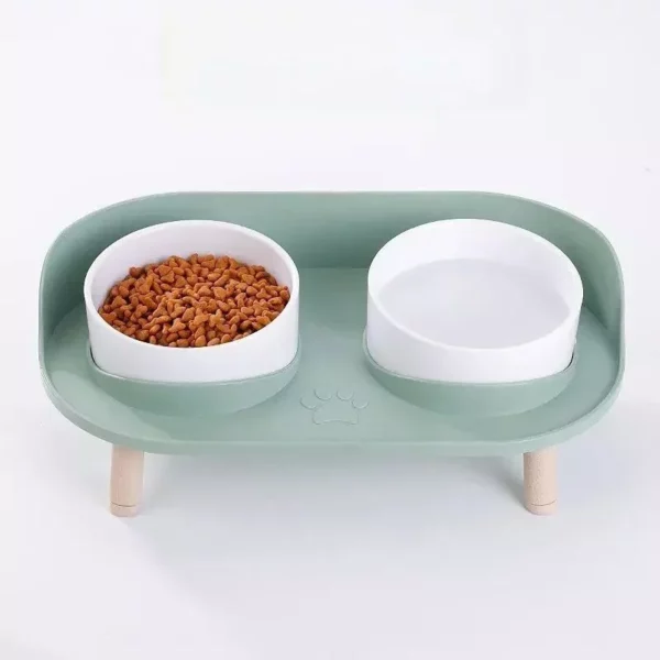 Ergonomic Dual-Bowl Pet Feeder for Cats & Dogs