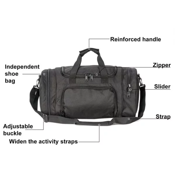 Versatile Sports & Travel Duffel Bag with Shoe Compartment - Image 3