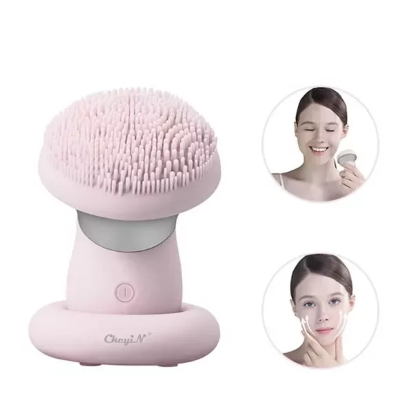 Rechargeable Silicone Facial Cleanser with V-Face Lifting & Tightening Features