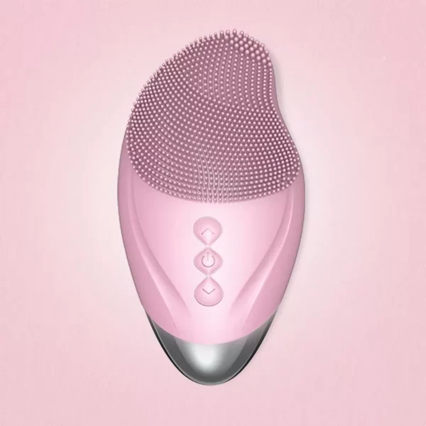 Rechargeable Silicone Face Cleansing Brush with Heating Eye Massage