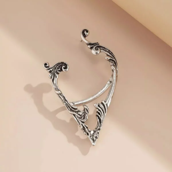 Silver Punk Fairy Ear Cuff Gothic Earring